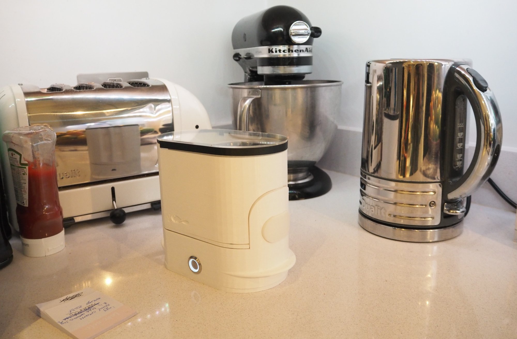 The Squeezy Box child-friendly grater on the worktop
